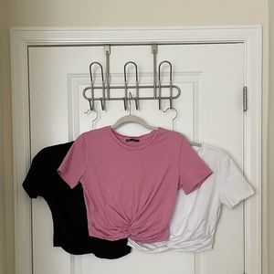 Zara Twisted Crop Top - Bundle of 3
